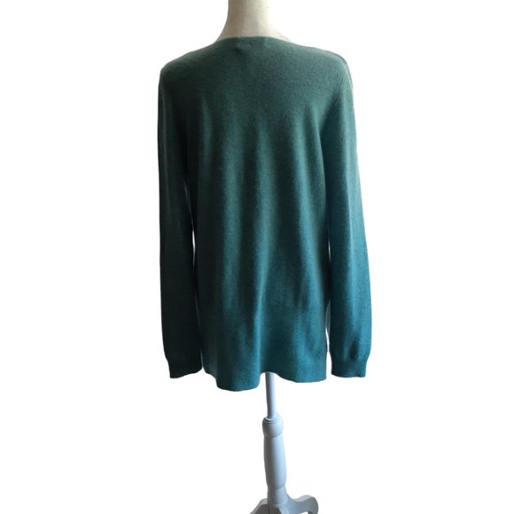Nanette Lepore 2-ply cashmere sweater. Heathered Green size L - Picture 3 of 7